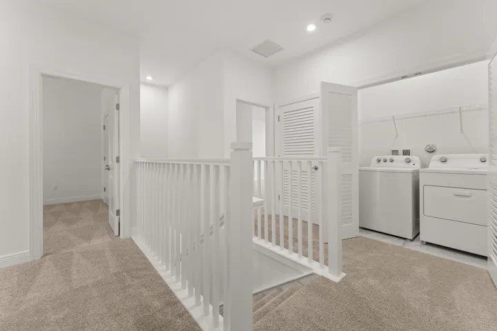 Stock photos represent builder's floorplan