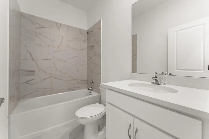Stock photos represent builder's floorplan