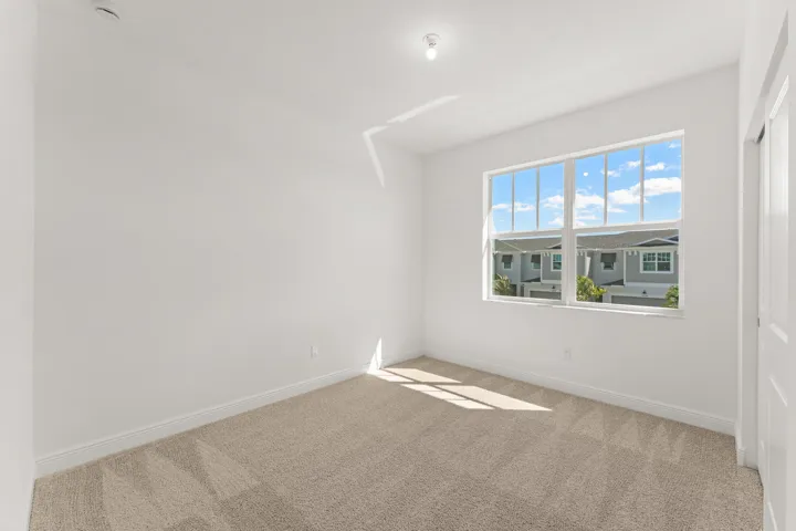 Stock photos represent builder's floorplan