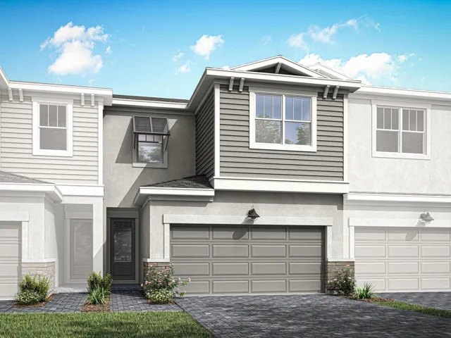 Stock photos represent builder's floorplan