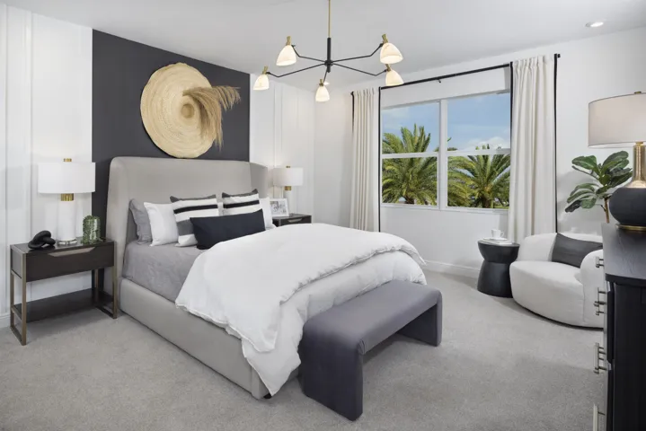 Stock photos represent builder's floorplan
