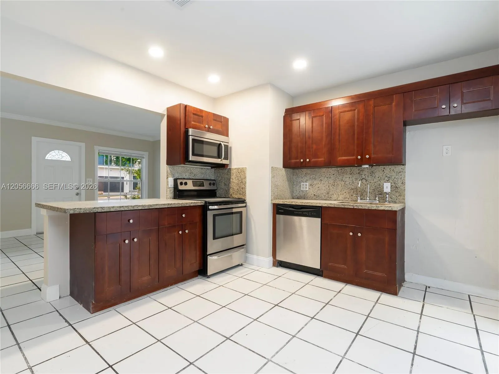photo taken prior to refrigerator being installed