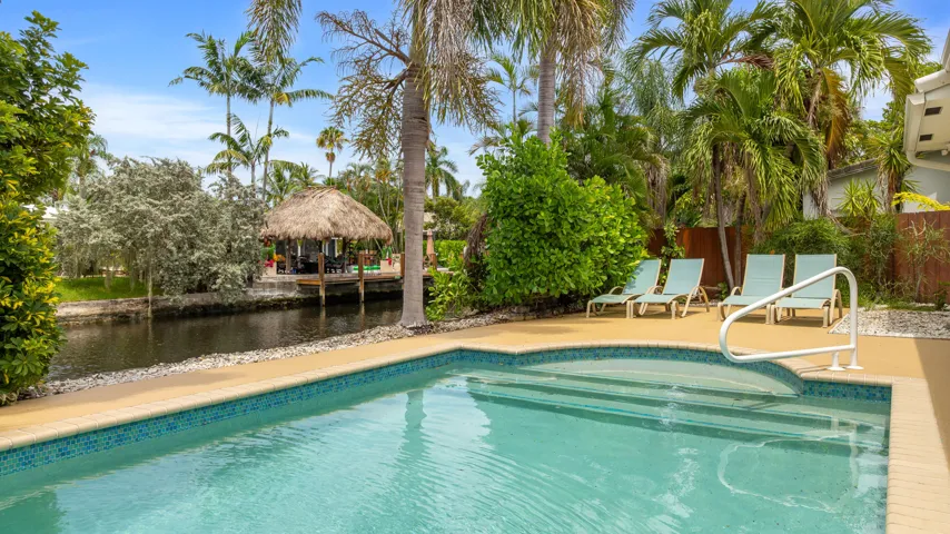 your private waterfront pool
