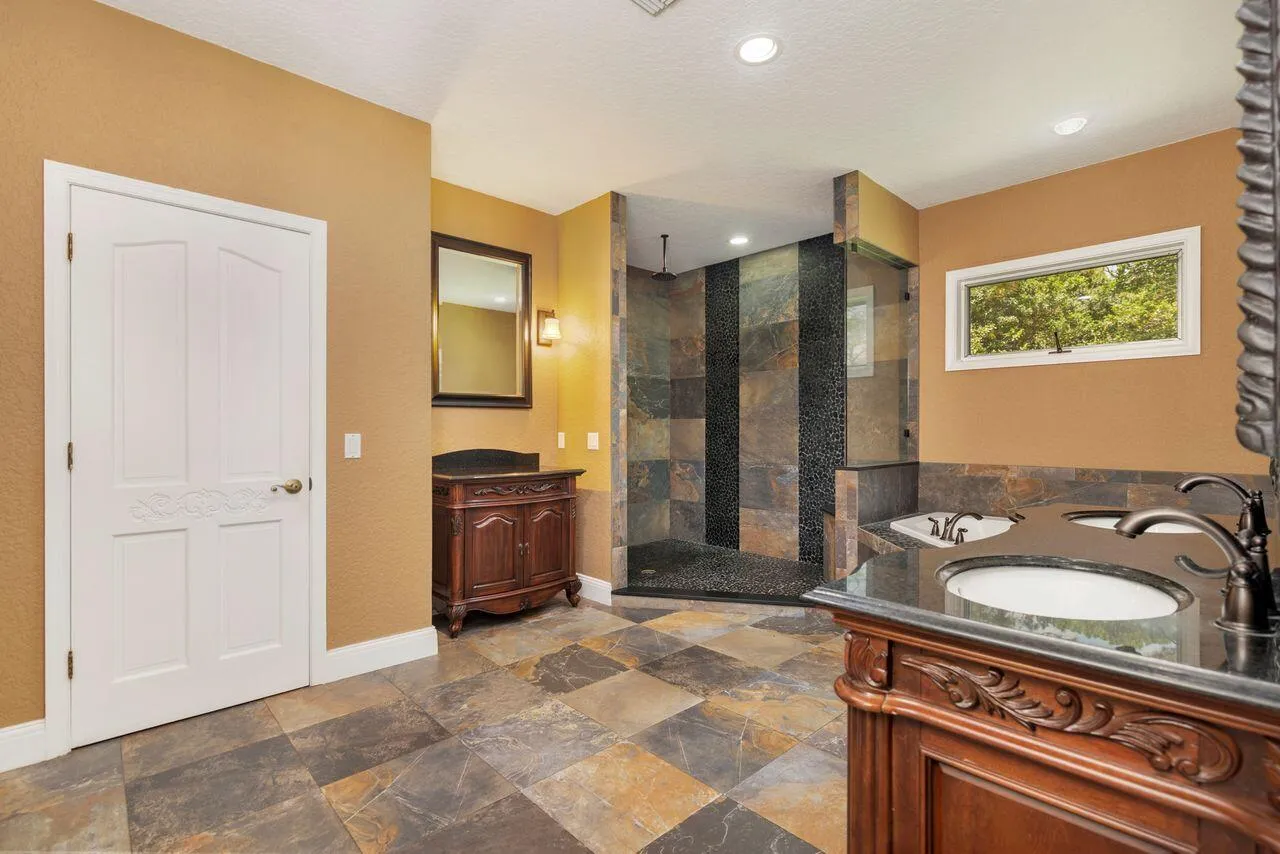 Large Shower Done In Stone