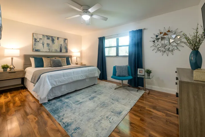 Primary Bedroom with Pool View