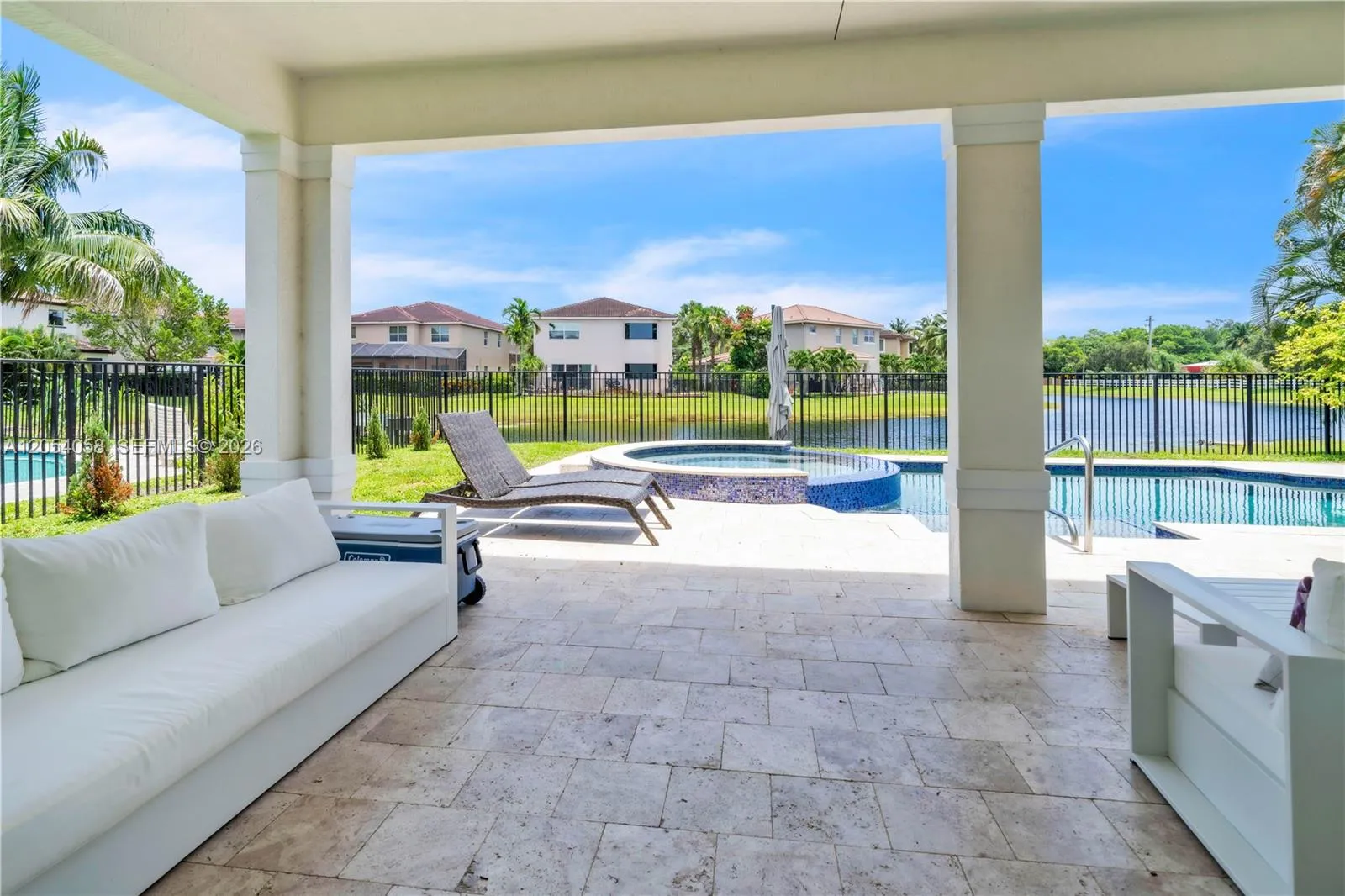 Patio pool area