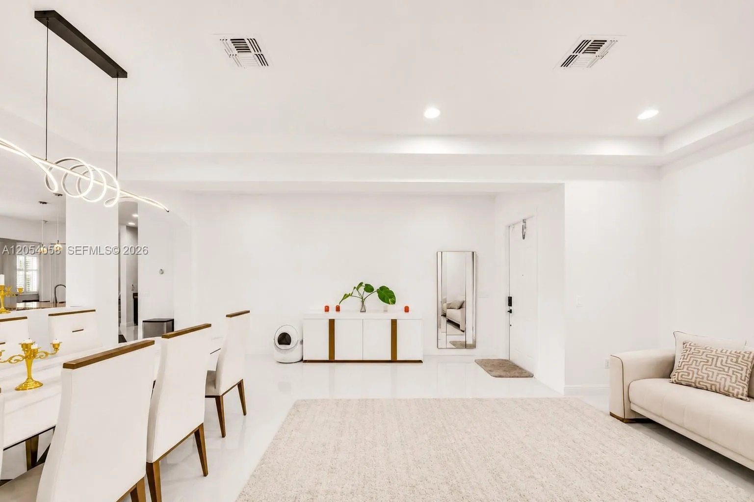 Entry area open to living room