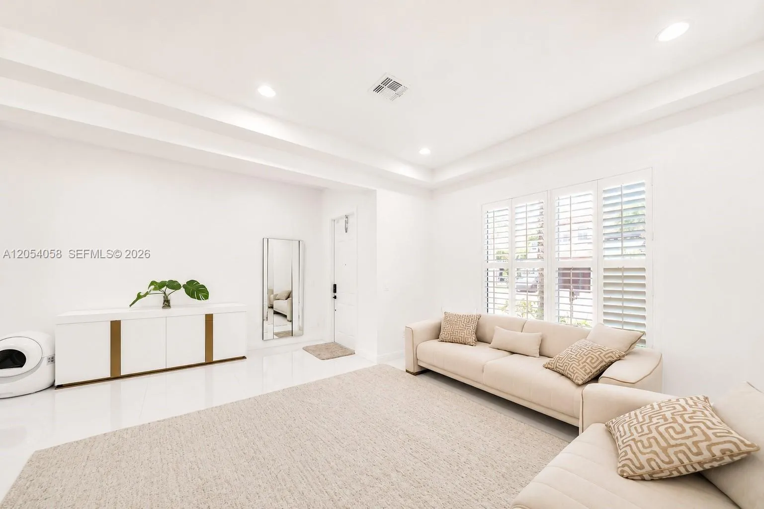 Entry area open to living room