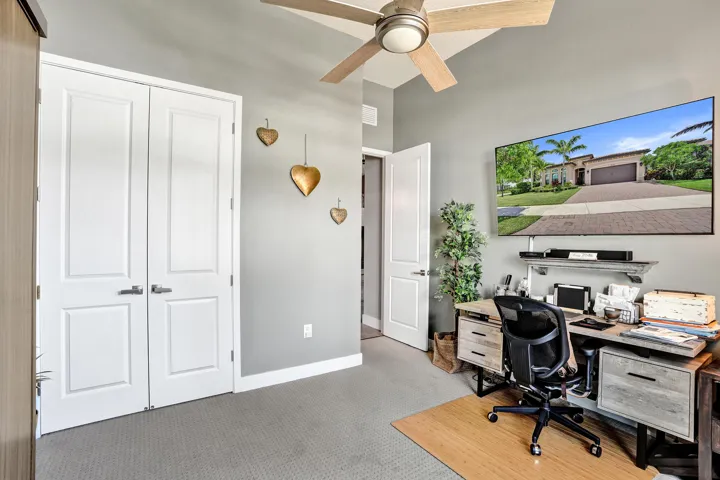 Bedroom 2 is part office and part bedroom w murphy bed and double door closet
