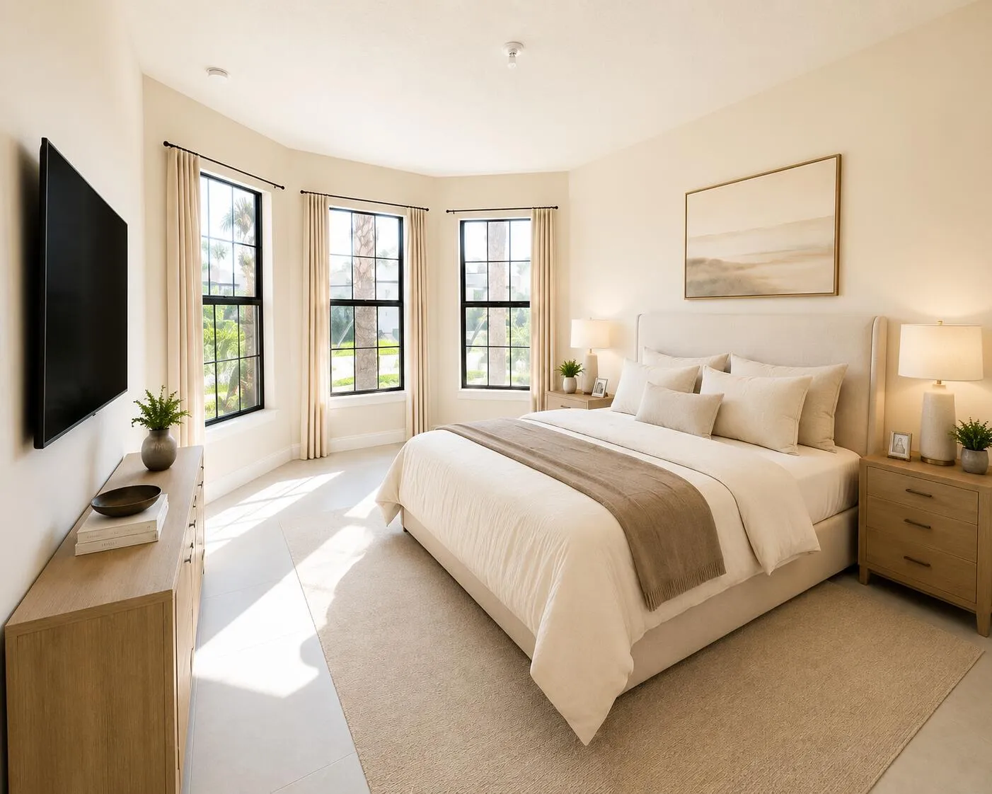 Bedroom with bay window and lots of natural light!