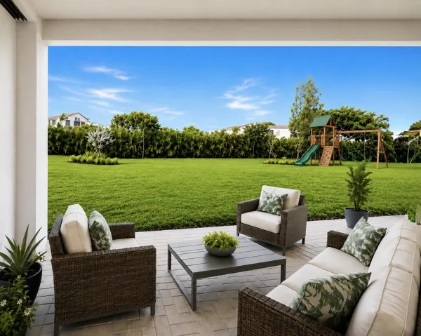 Covered paver patio/veranda for entertaining!