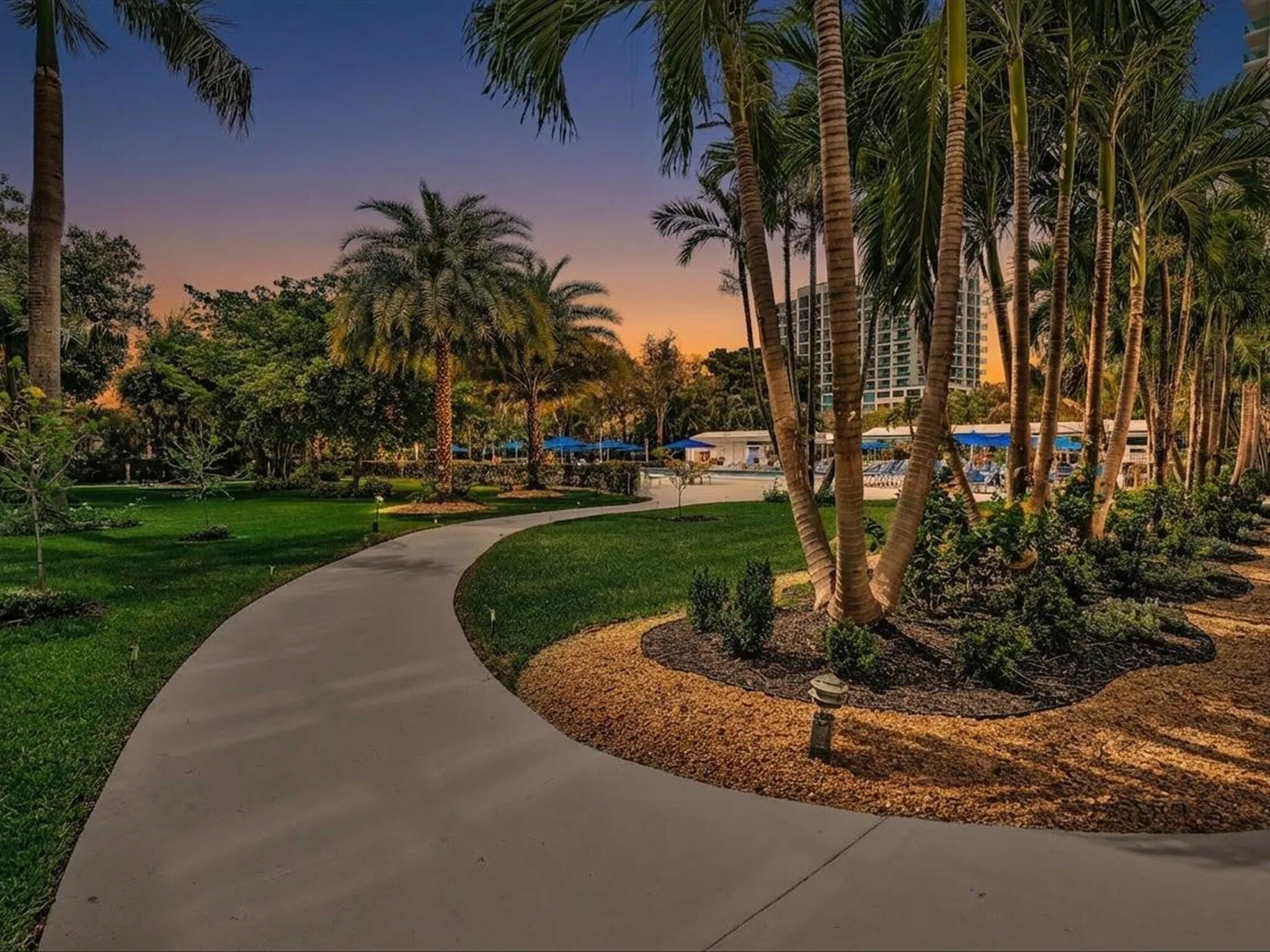 Dusk Garden view