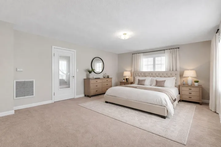 Primary bedroom virtually staged