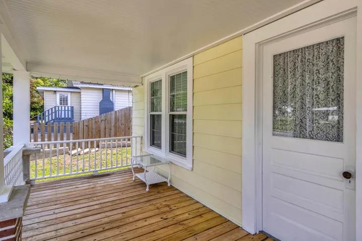 Front porch left side