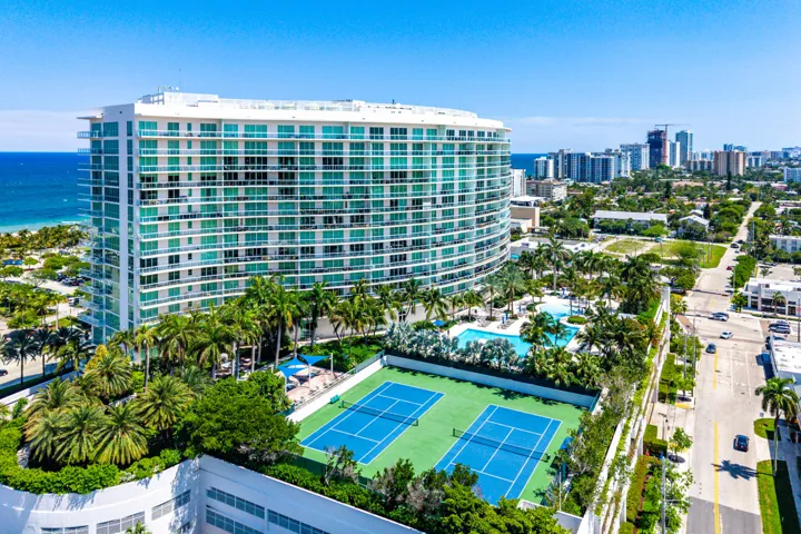 Tennis and pool area