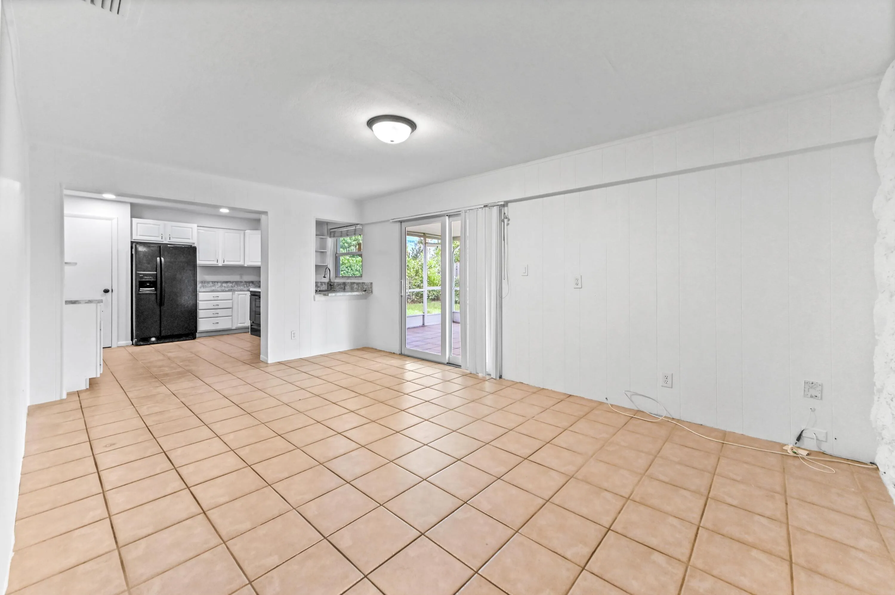 Family Room with sliding glass door to patio