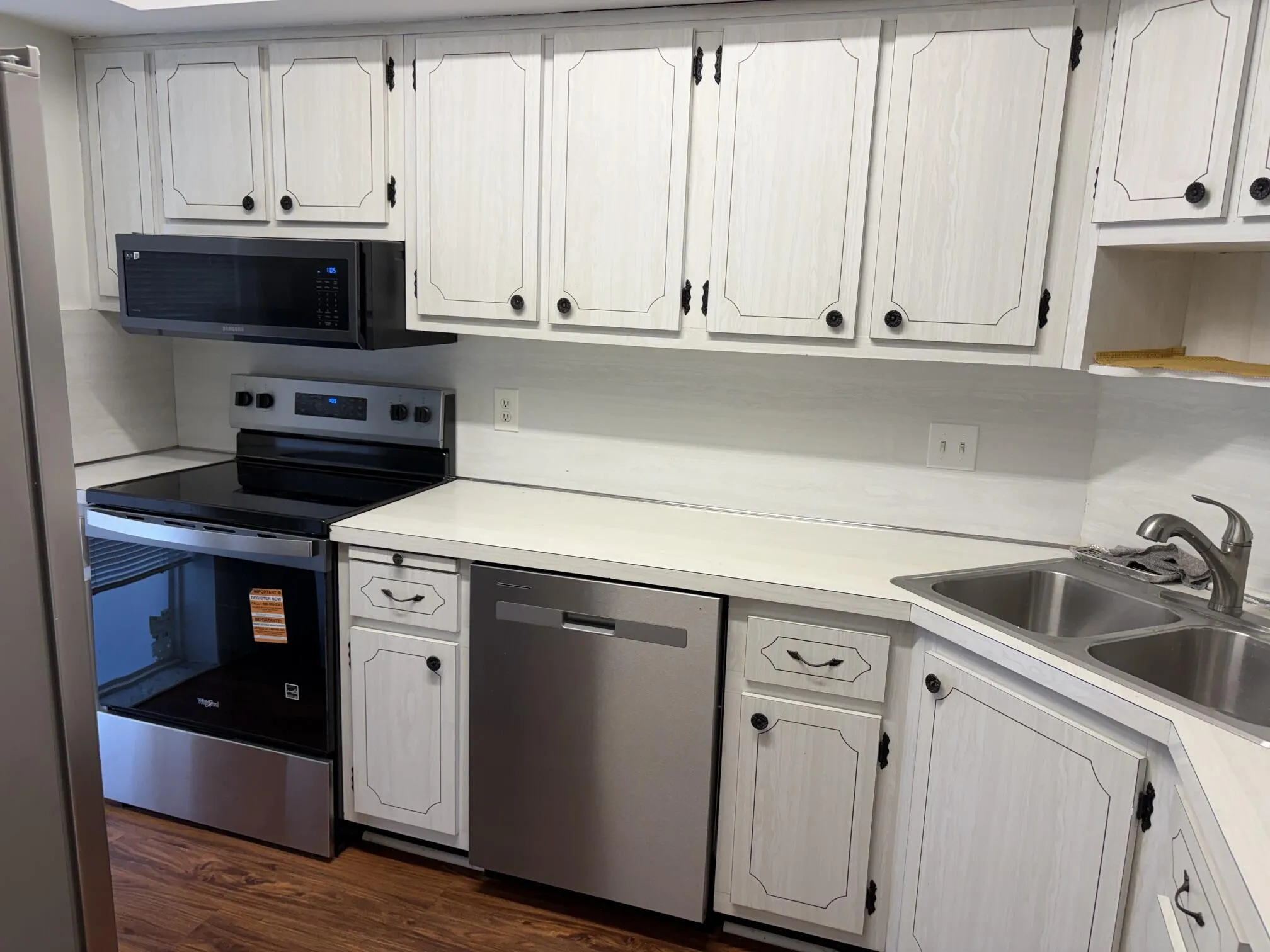 Kitchen with new stainless appliances