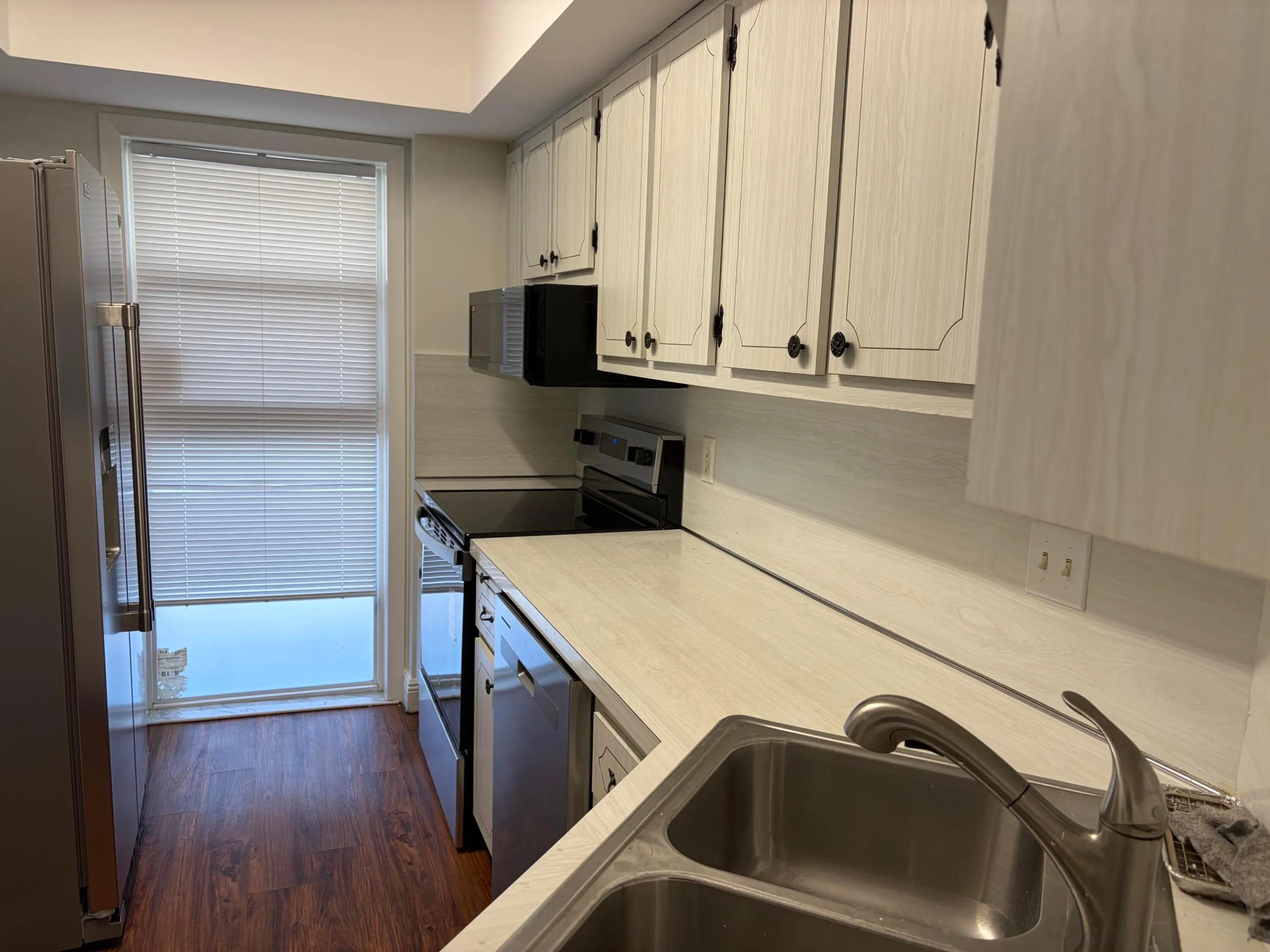 kitchen opens to the dining area