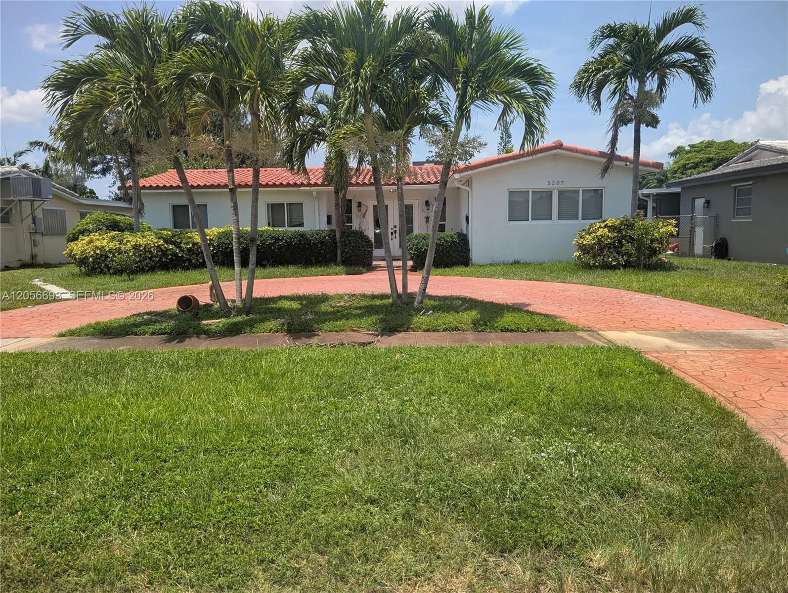 Front of the house, seperate enrance on rightside of the house