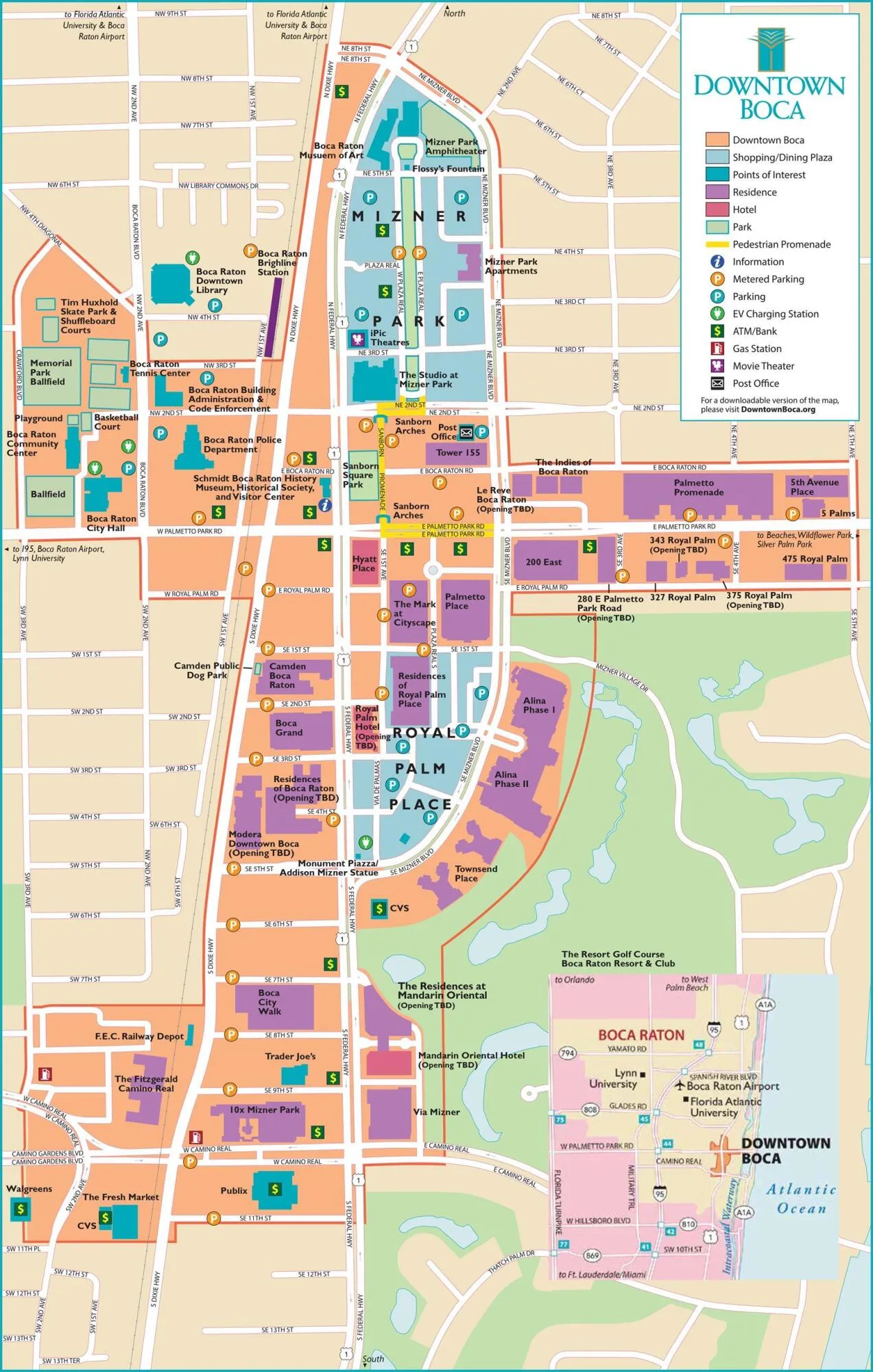 Downtown Boca Raton Map