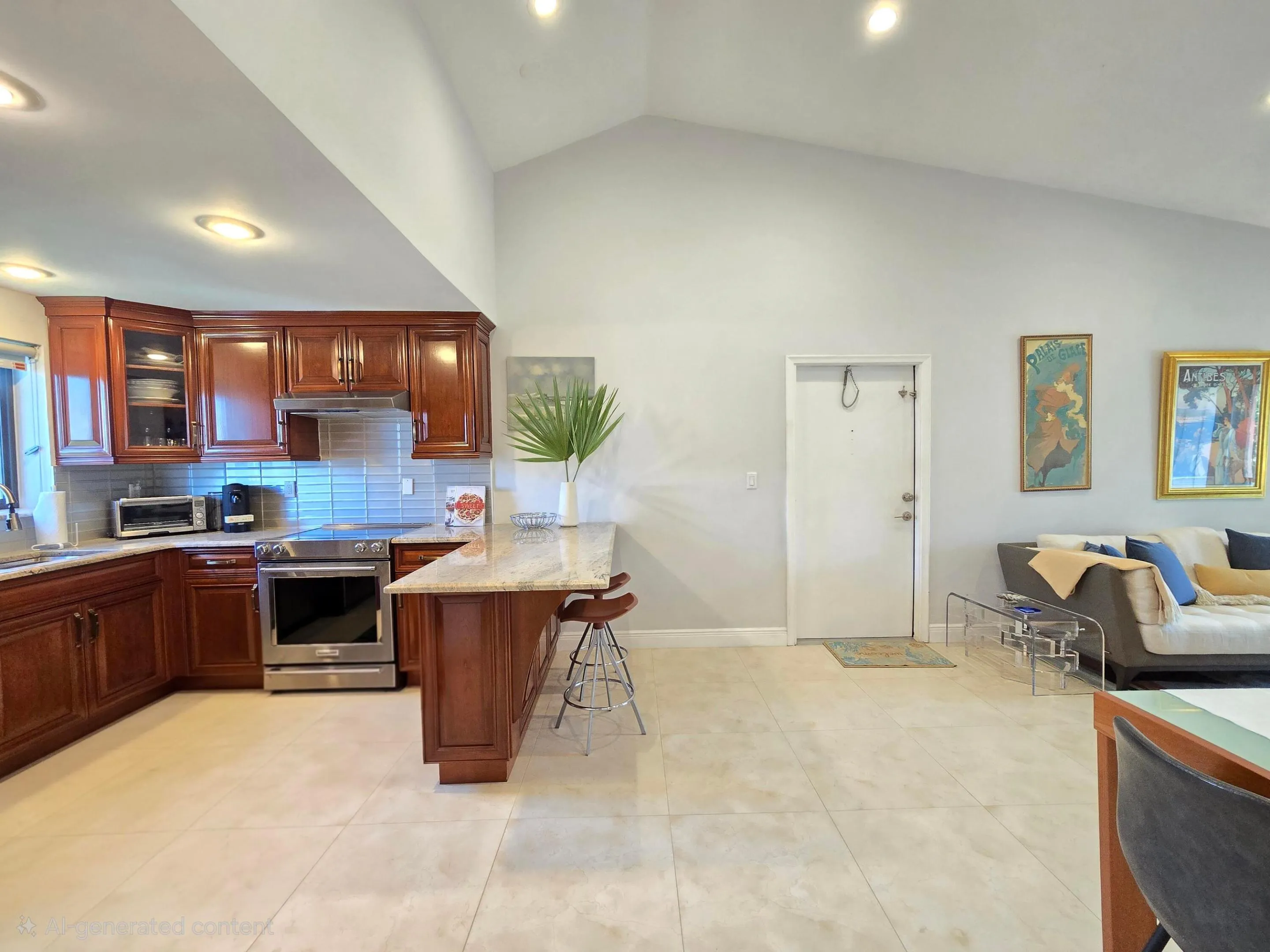 VV kitchen living area front door