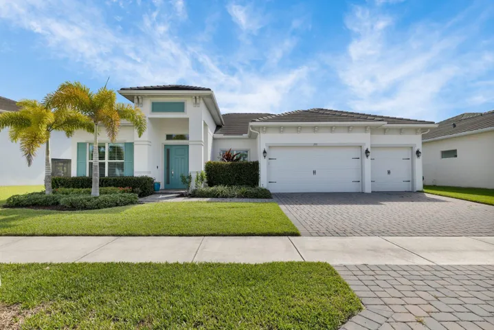 Front-3 car garage