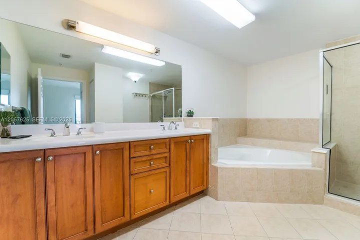 Master Bath with dual sinks and roman tub, separate shower