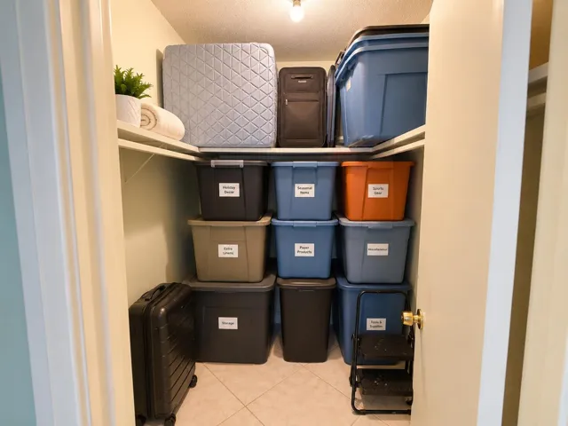 virtually staged to show the closet space