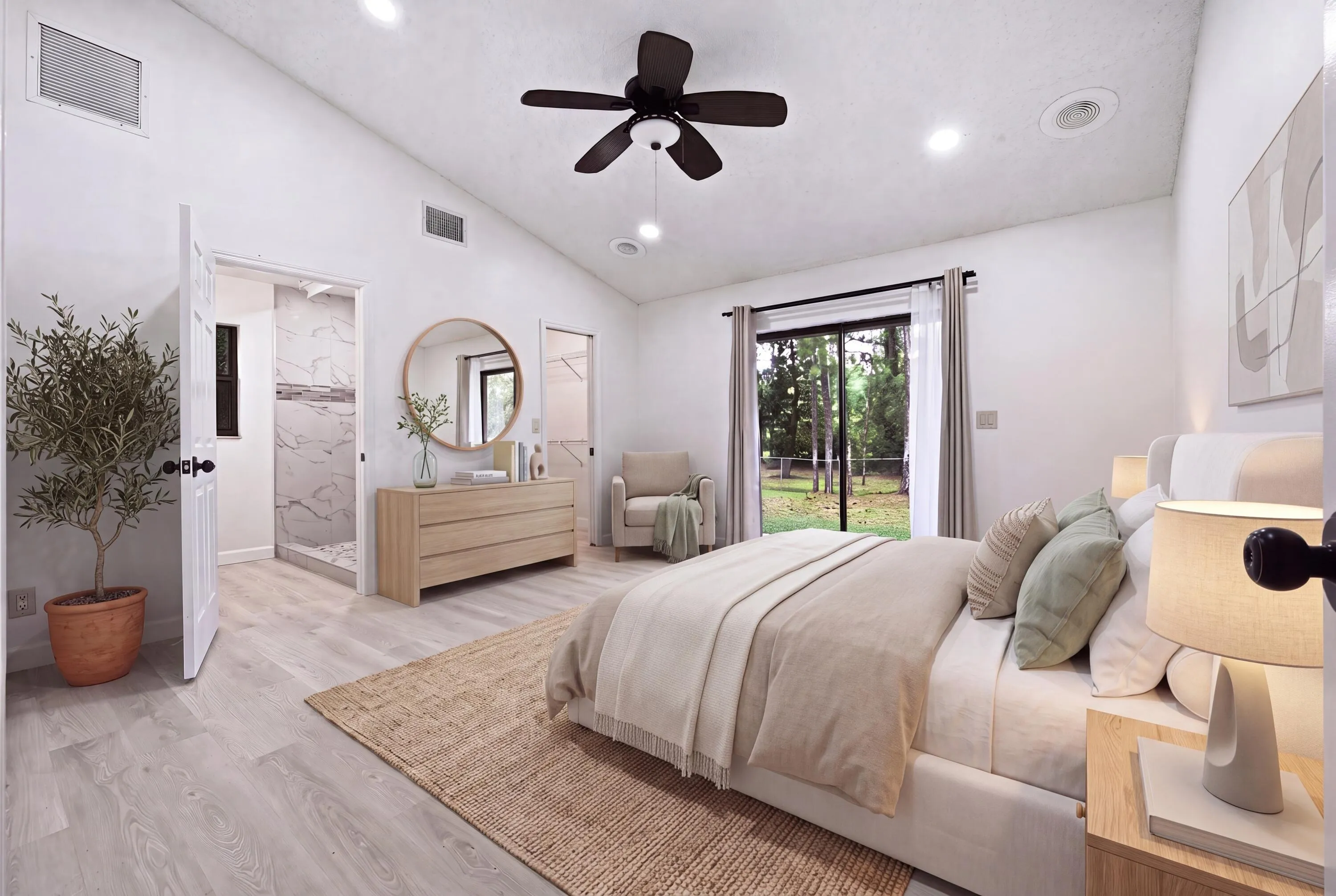 VIRTUAL STAGED PRIMARY BEDROOM