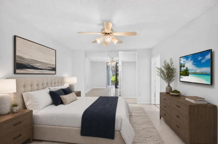 Primary Bedroom Staged
