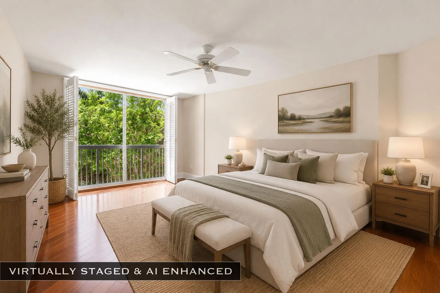 Hardwood-style flooring throughout