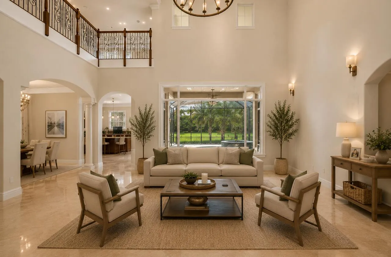 AI genereated photo of the Living Room & adjoining areas