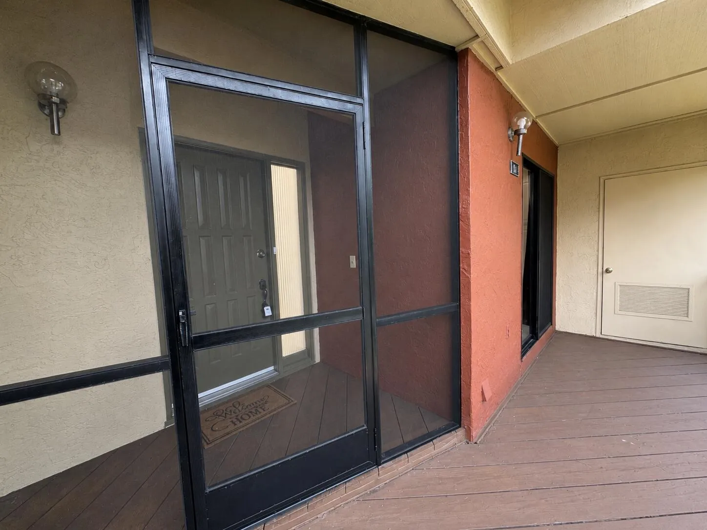 Screened in front entry