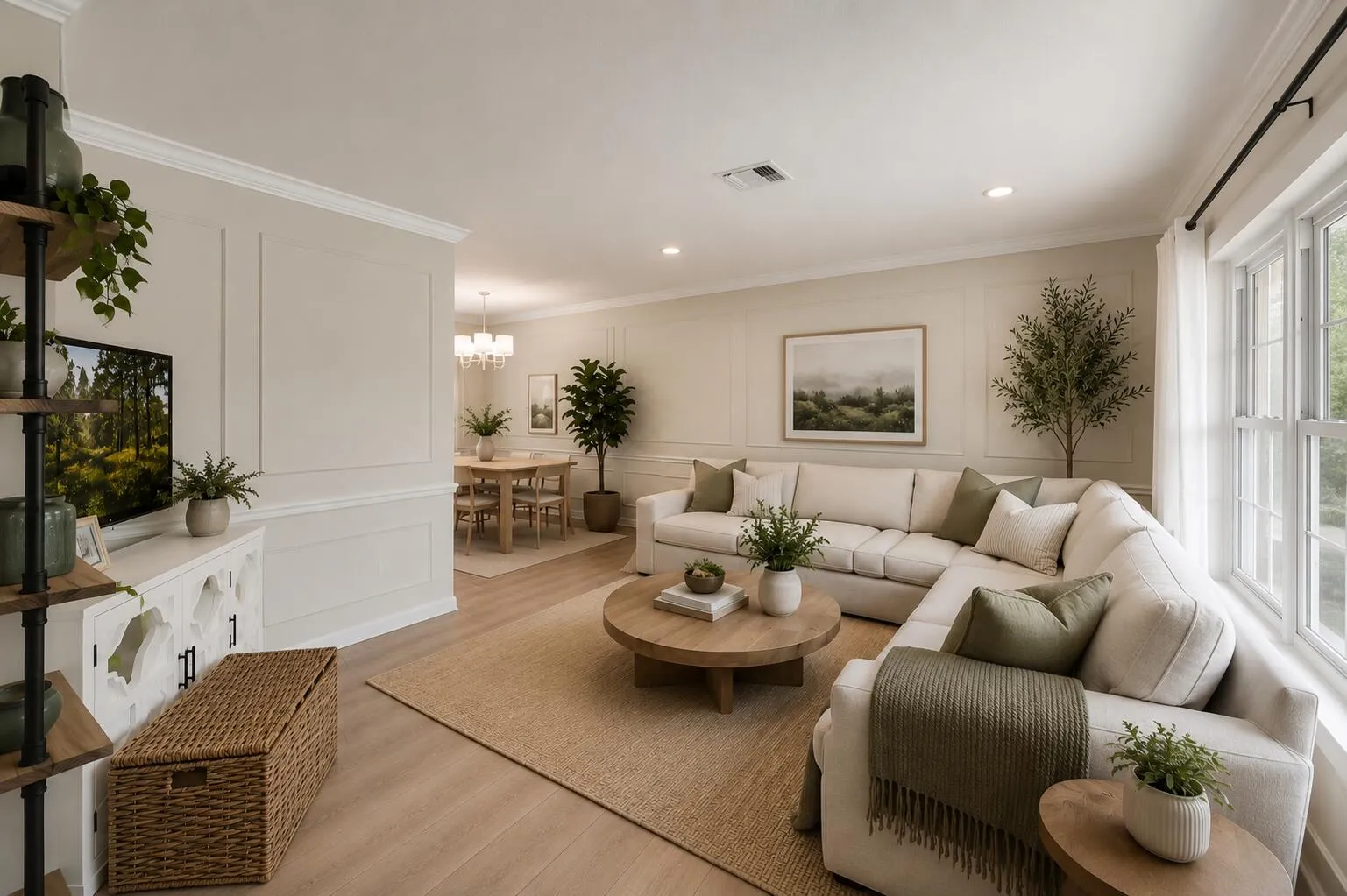Digitally enhanced potential living room new floors