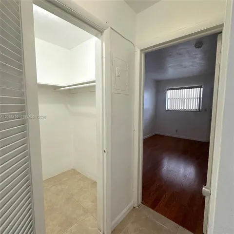 Located right off bedroom and between bathroom for easy accewss
