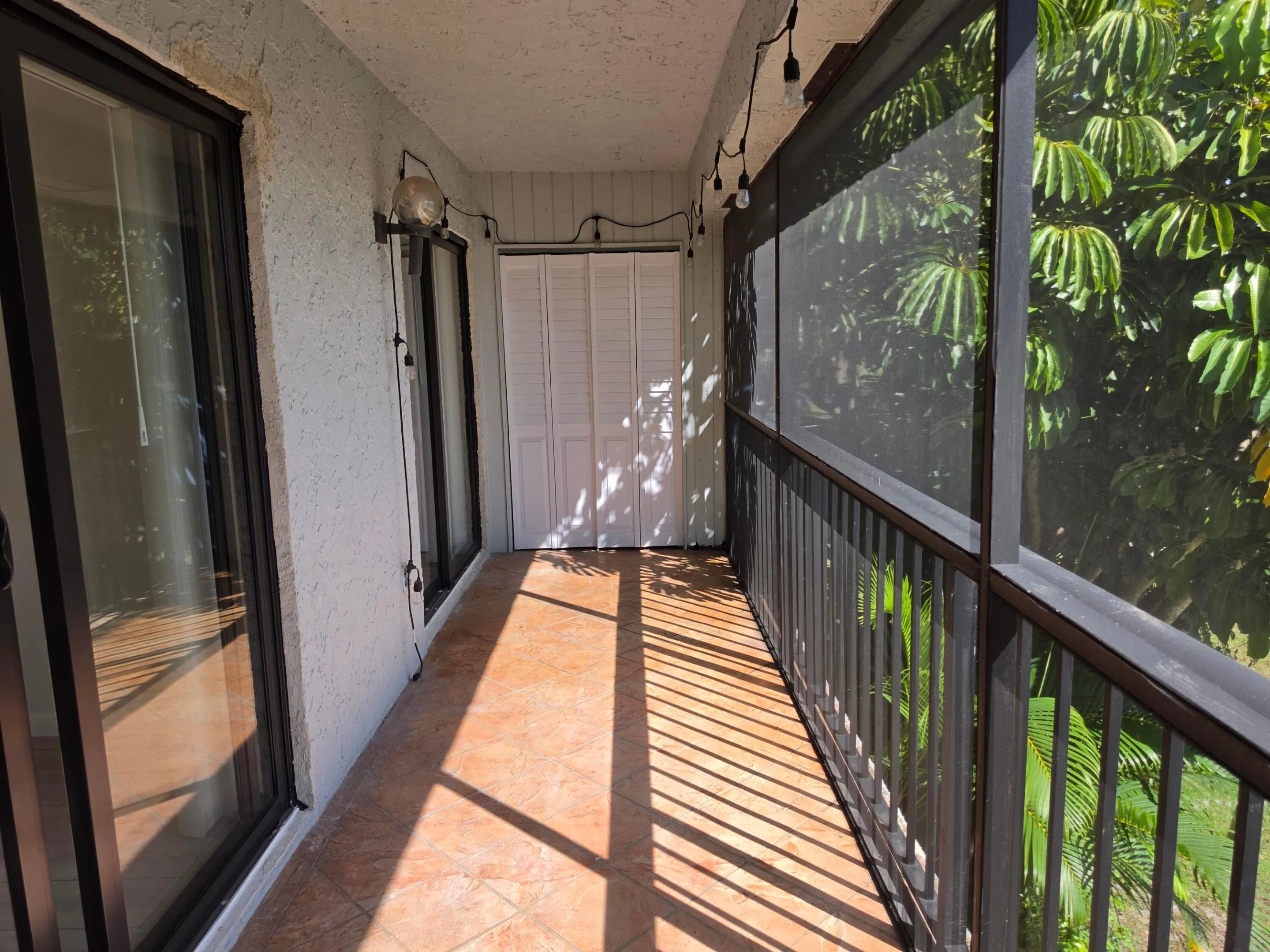 Balcony with Storage Closet