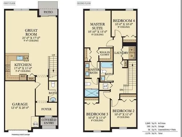 Floor plan - Chestnut Model