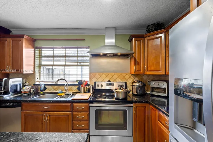Stainless steel appliances.