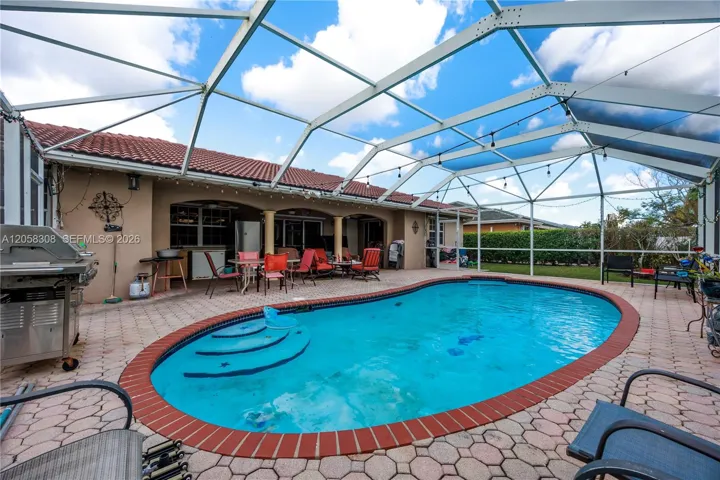 Screened pool.