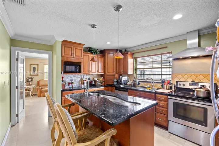 Family room next to the kitchen.