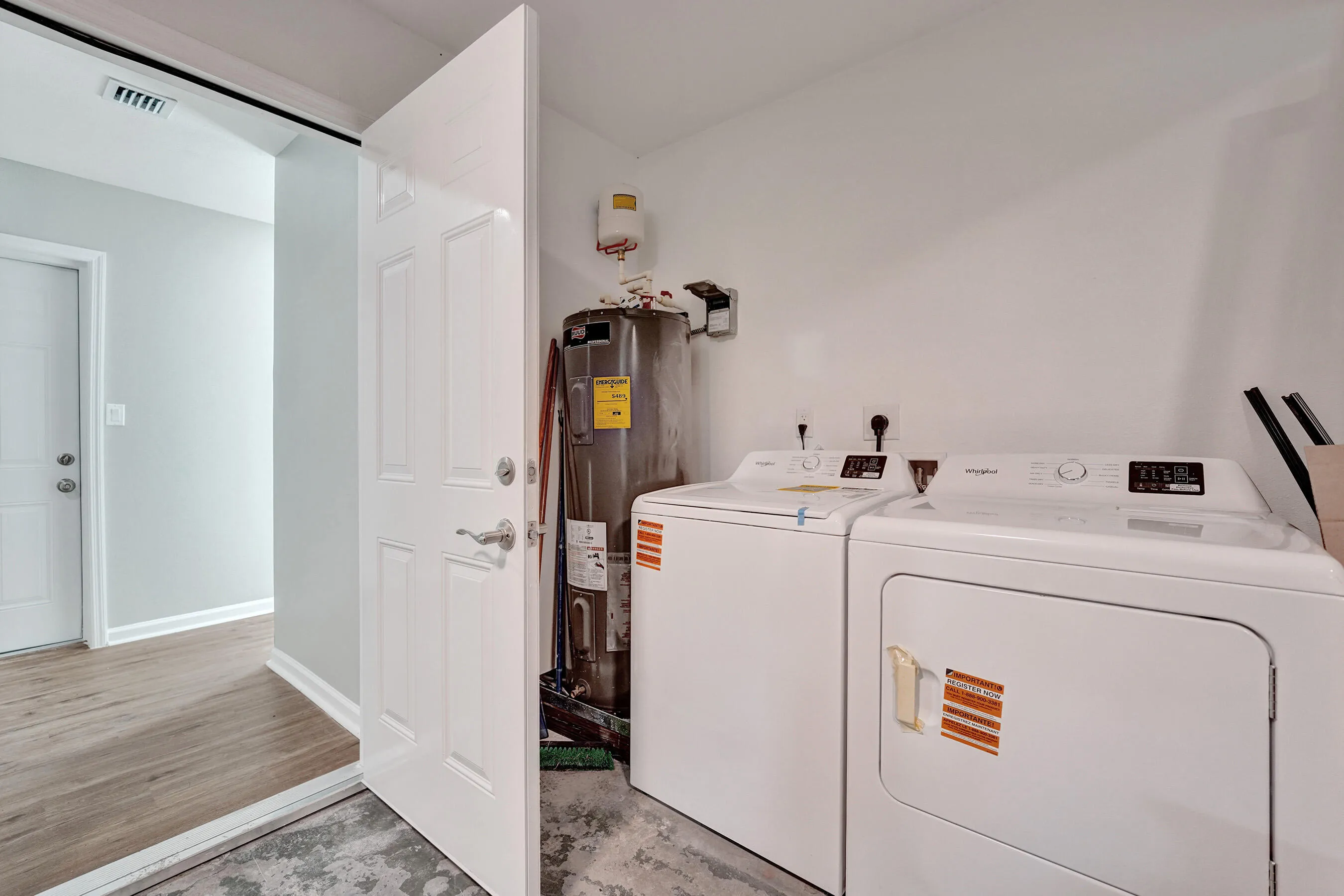 Laundry in garage
