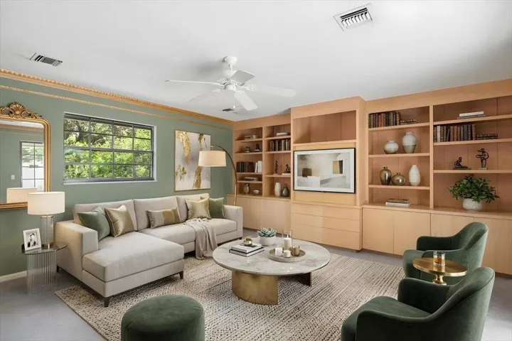 Virtually Staged family room