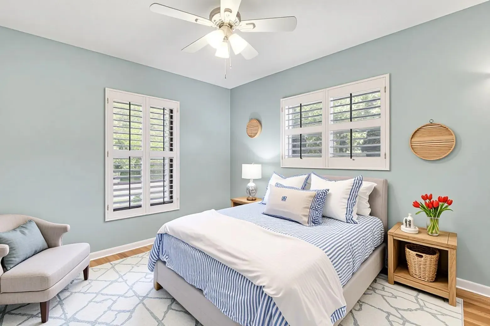 virtually staged bedroom