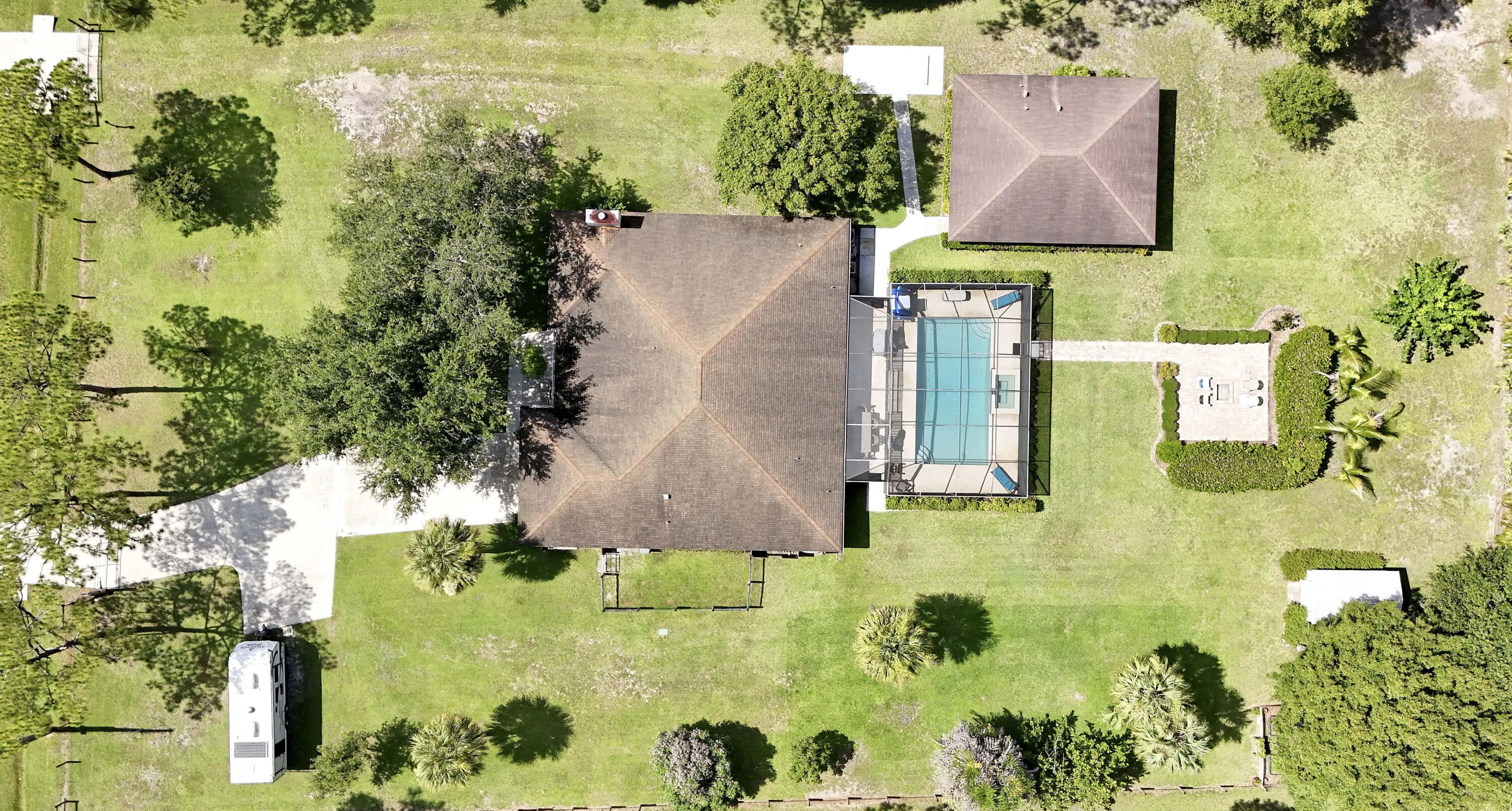 aerial with cottage