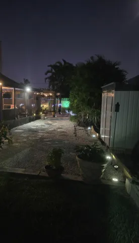 Backyard at Night