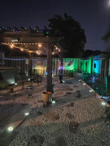 Backyard at Night