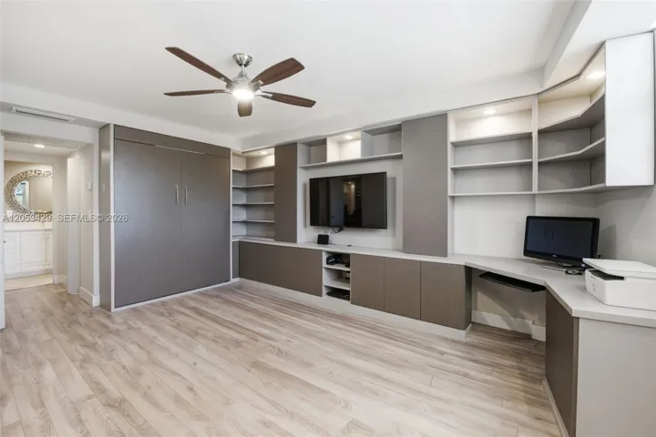 Murphy bed with built in desk