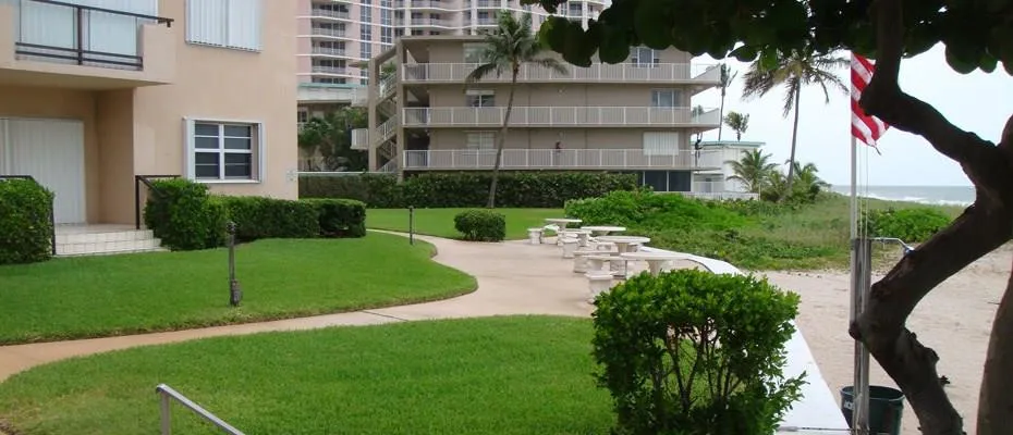 Leisure Tower sitting area in front of your private beach