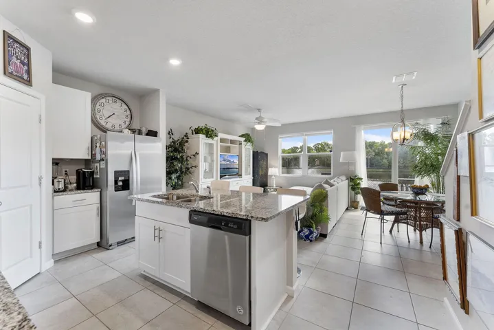Open Living, Dining and Kitchen