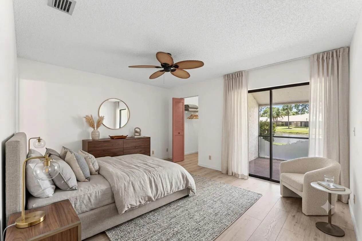 Primary Bedroom Virtually staged and updated